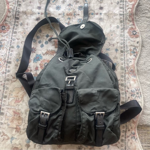 Prada Black Nylon Vintage Grey Backpack - Picture 4 of 16